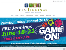 Tablet Screenshot of fbcjennings.com